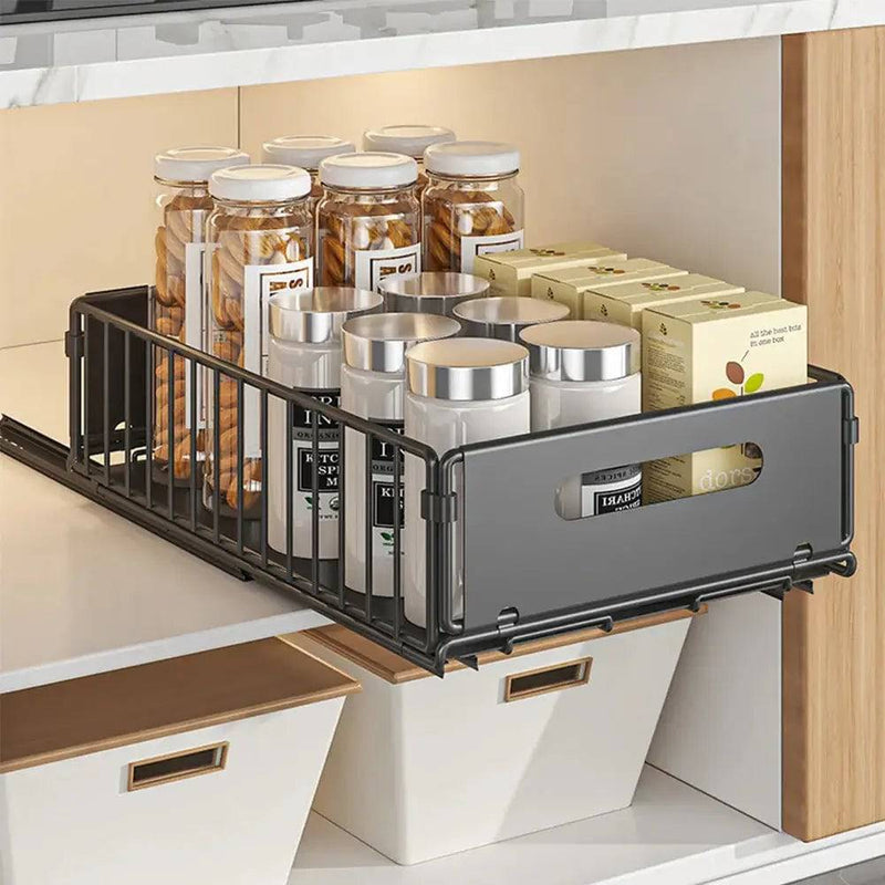 Kitchen Pull-Out Storage Rack & Spice Organiser | Kitchen | Luvasmr - Satisfyingly Organised