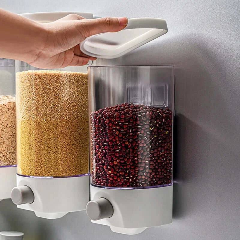 Wall-Mounted Grain Storage Box | Kitchen | Luvasmr - Satisfyingly Organised