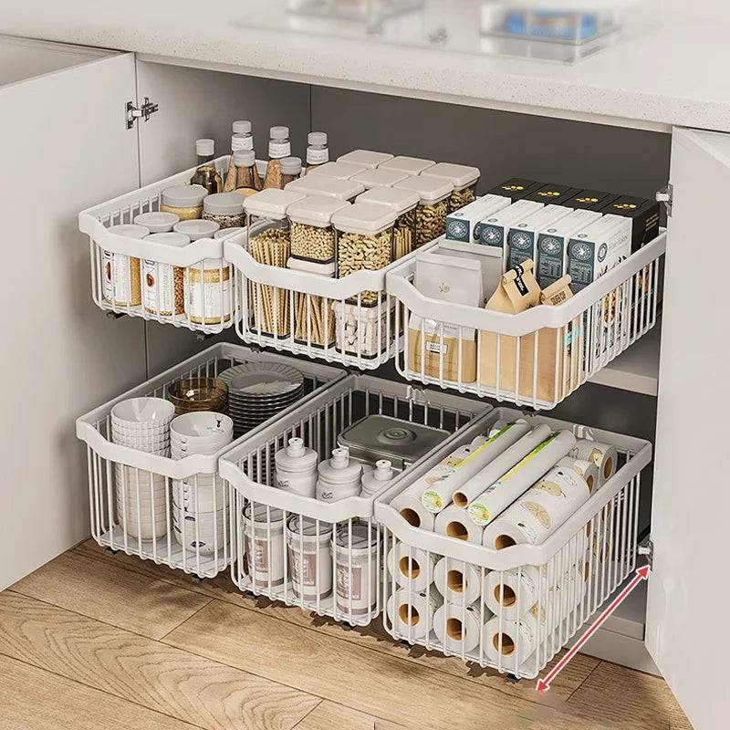 Kitchen Pull Out Storage Shelf | Kitchen | Luvasmr - Satisfyingly Organised