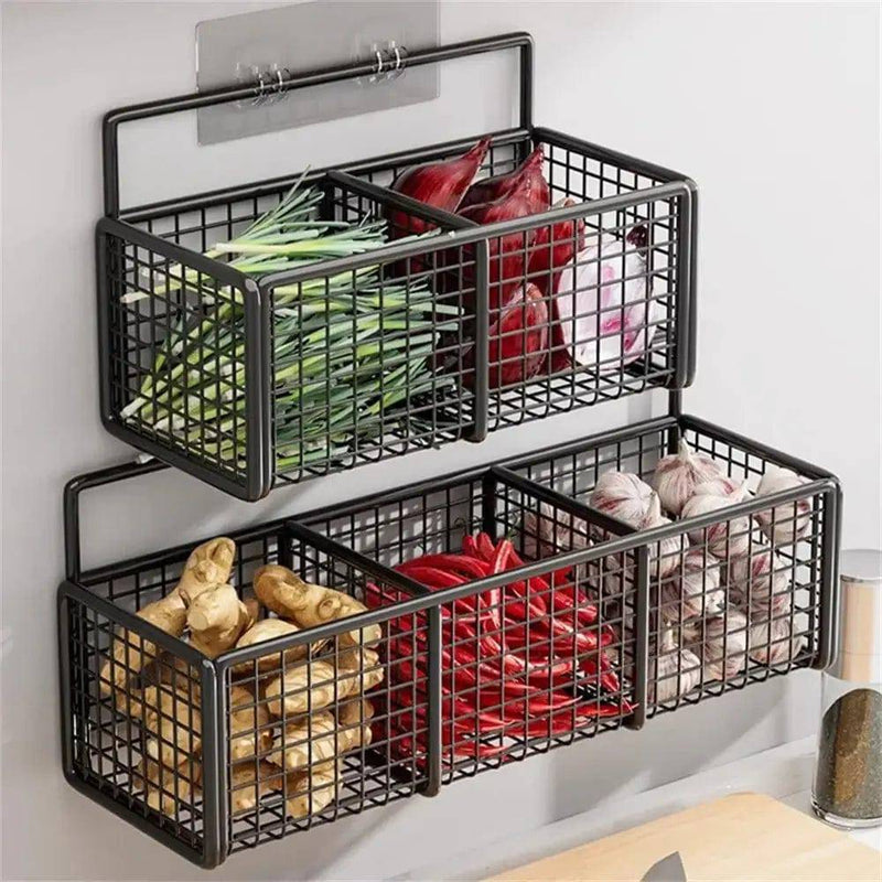 Wall-Mounted Kitchen Storage Rack | Kitchen | Luvasmr - Satisfyingly Organised