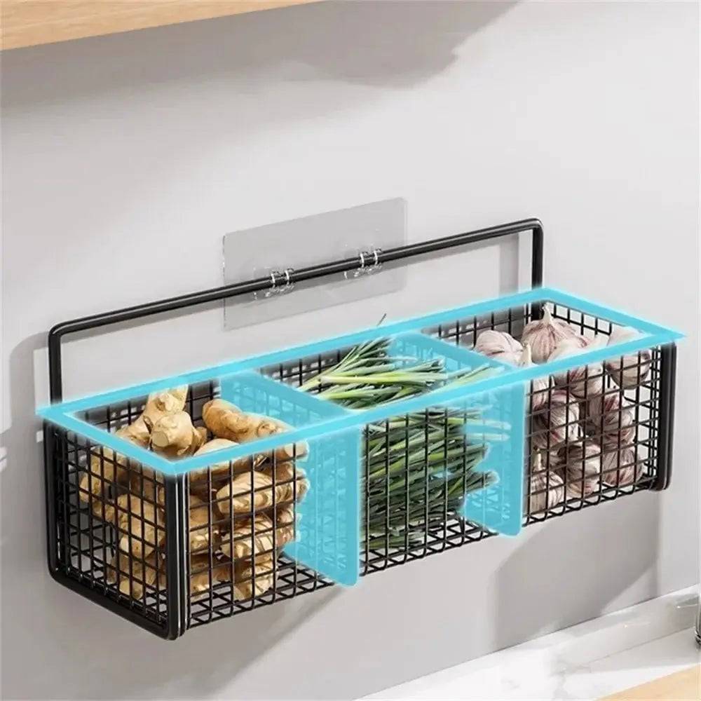 Wall-Mounted Kitchen Storage Rack | Kitchen | Luvasmr - Satisfyingly Organised