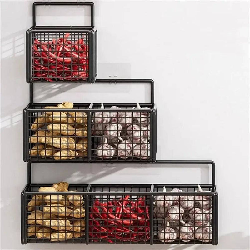 Wall-Mounted Kitchen Storage Rack | Kitchen | Luvasmr - Satisfyingly Organised