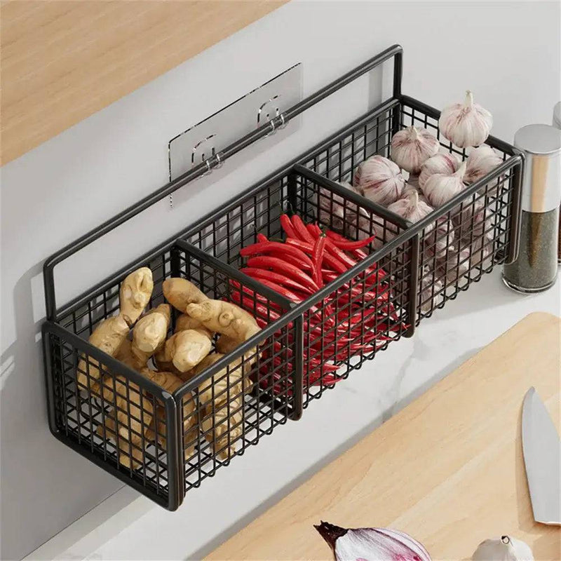 Wall-Mounted Kitchen Storage Rack | Kitchen | Luvasmr - Satisfyingly Organised