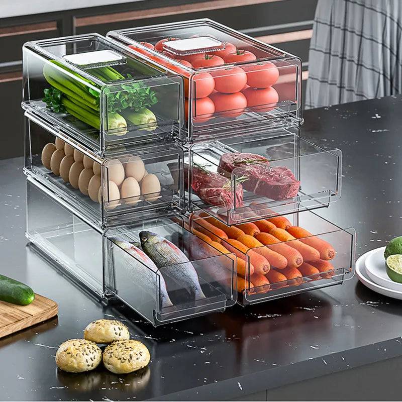 Stackable Refrigerator Food Organiser | Kitchen | Luvasmr - Satisfyingly Organised
