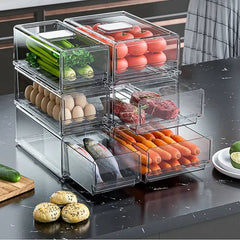 Stackable Refrigerator Food Organiser | Kitchen | Luvasmr - Satisfyingly Organised