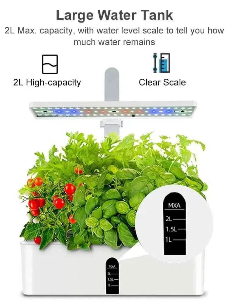 Adjustable Hydroponic Garden System with LED Grow Lights - Luvasmr
