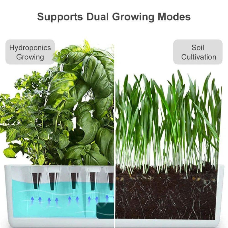 Adjustable Hydroponic Garden System with LED Grow Lights - Luvasmr