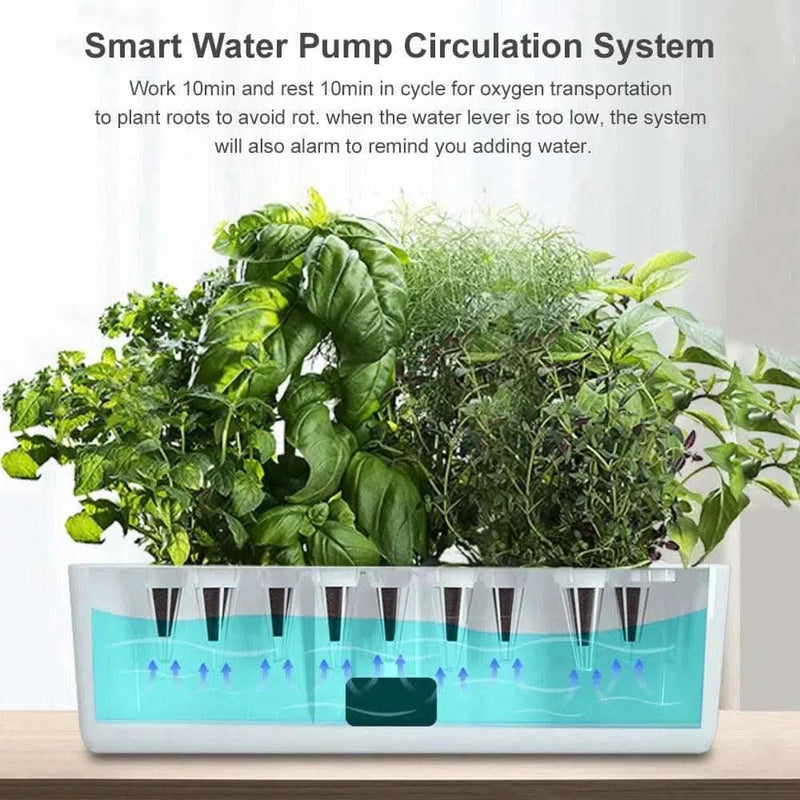 Adjustable Hydroponic Garden System with LED Grow Lights - Luvasmr