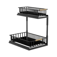 2-Tier Kitchen Storage Rackspice rack Cabinet Storage Rack Multi-Use Slide-Out Layered Storage Shelf Spices seasoning Organizer | Kitchen | Luvasmr - Satisfyingly Organised