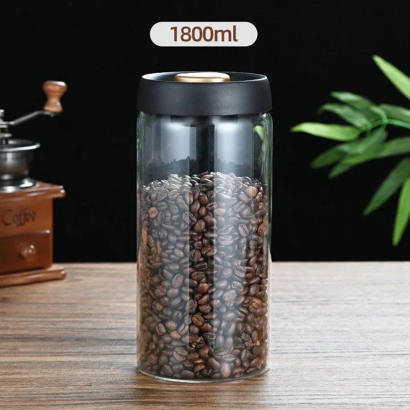 Press-Type Coffee Beans Vacuum Sealed Container | Kitchen | Luvasmr - Satisfyingly Organised
