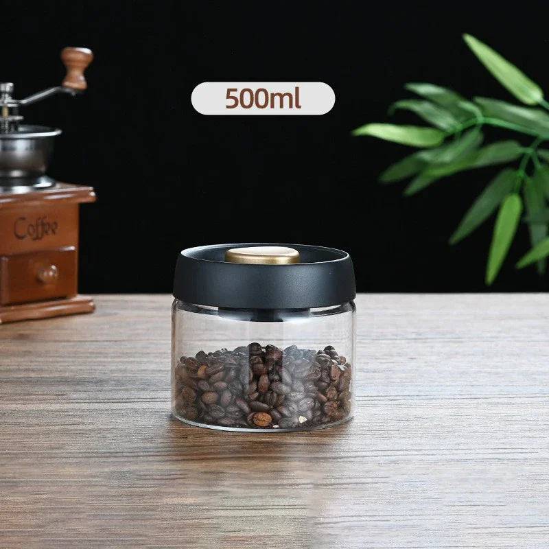 Press-Type Coffee Beans Vacuum Sealed Container | Kitchen | Luvasmr - Satisfyingly Organised