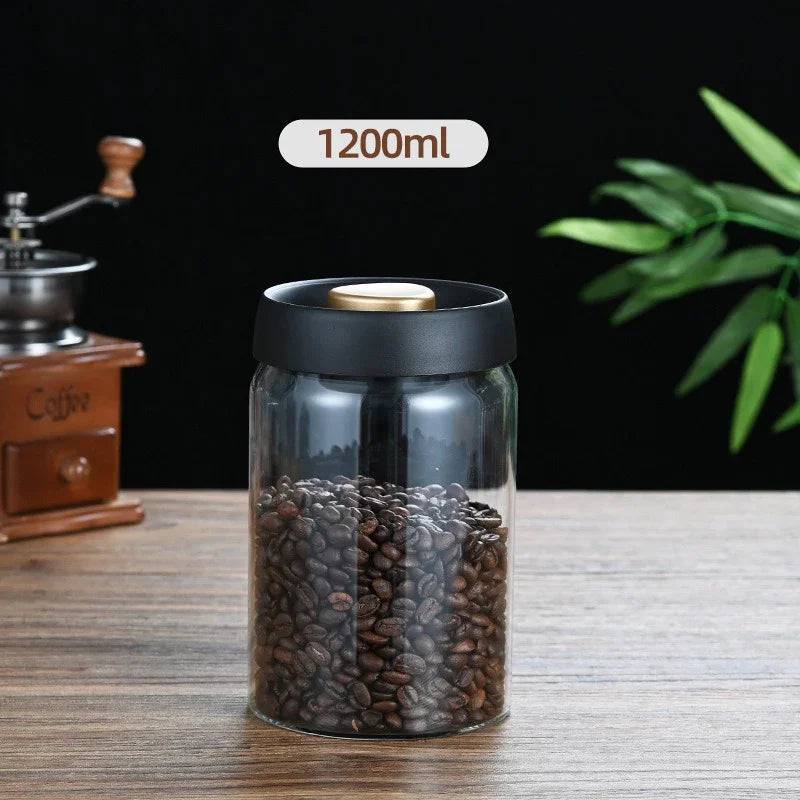 Press-Type Coffee Beans Vacuum Sealed Container | Kitchen | Luvasmr - Satisfyingly Organised