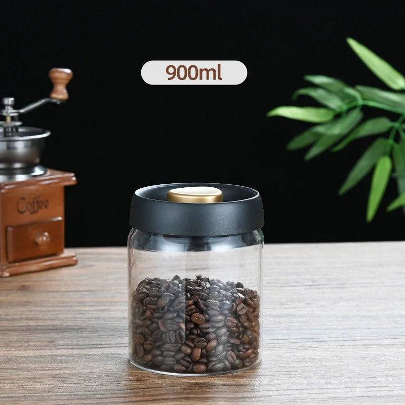 Press-Type Coffee Beans Vacuum Sealed Container | Kitchen | Luvasmr - Satisfyingly Organised