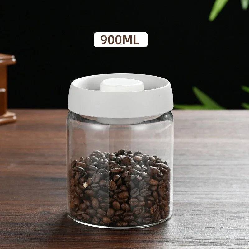 Press-Type Coffee Beans Vacuum Sealed Container | Kitchen | Luvasmr - Satisfyingly Organised