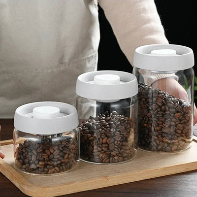 Press-Type Coffee Beans Vacuum Sealed Container | Kitchen | Luvasmr - Satisfyingly Organised