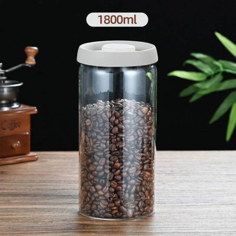 Press-Type Coffee Beans Vacuum Sealed Container | Kitchen | Luvasmr - Satisfyingly Organised