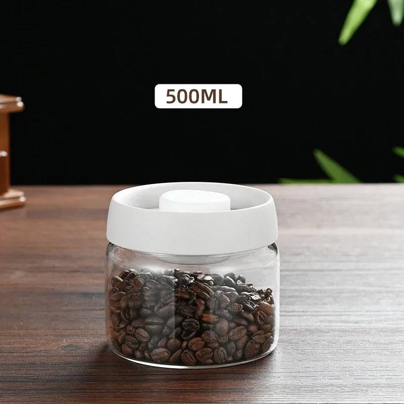 Press-Type Coffee Beans Vacuum Sealed Container | Kitchen | Luvasmr - Satisfyingly Organised