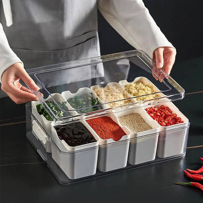 8 In 1 Seasoning Storage Box | Kitchen | Luvasmr - Satisfyingly Organised
