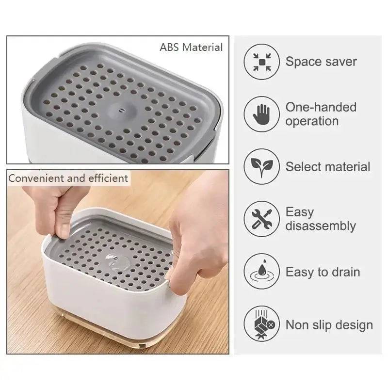 Soap Dispenser with Sponge Holder | Kitchen | Luvasmr - Satisfyingly Organised