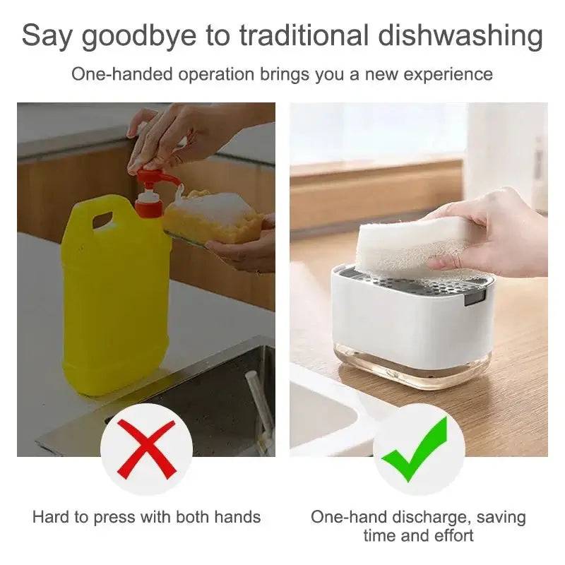 Soap Dispenser with Sponge Holder | Kitchen | Luvasmr - Satisfyingly Organised