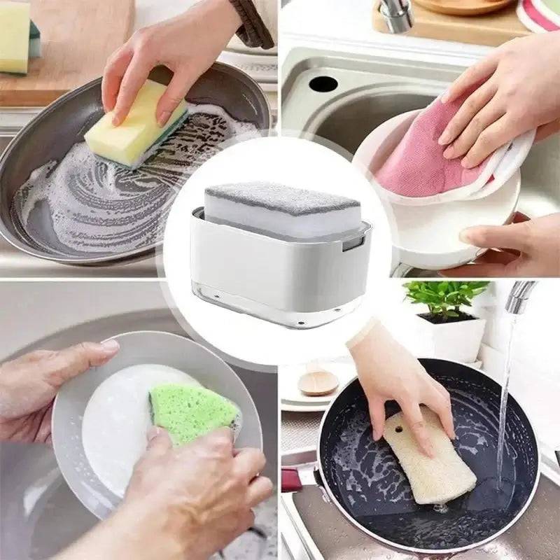 Soap Dispenser with Sponge Holder | Kitchen | Luvasmr - Satisfyingly Organised