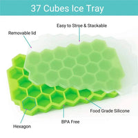 Ice Cube Mold Honeycomb Silicone Ice Cube Maker Ice Tray Mould Reusable Food Grade Ice Maker with Lids for Summer Juice Wine | Kitchen | Luvasmr - Satisfyingly Organised