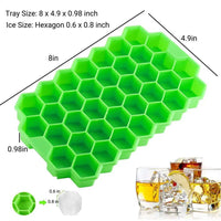 Ice Cube Mold Honeycomb Silicone Ice Cube Maker Ice Tray Mould Reusable Food Grade Ice Maker with Lids for Summer Juice Wine | Kitchen | Luvasmr - Satisfyingly Organised