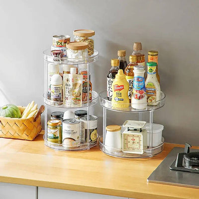 Spice rack organizer displaying various spices and condiments, featuring a waterproof PVC design for modern kitchens.