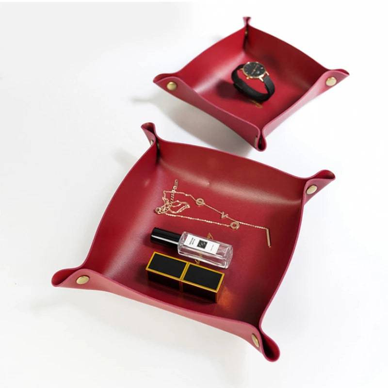 Nordic Leather Storage Tray | Living Room | Luvasmr - Satisfyingly Organised
