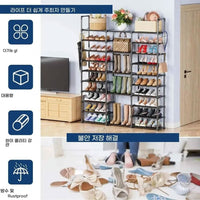 9-Tier Large Shoe Rack Storage Organiser | Living Room | Luvasmr - Satisfyingly Organised
