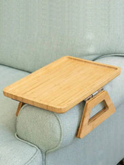 Foldable Bamboo Sofa Armrest Table | Living Room | Luvasmr - Satisfyingly Organised