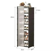 Multi-Layer Shoe Rack with Door Curtains | Living Room | Luvasmr - Satisfyingly Organised