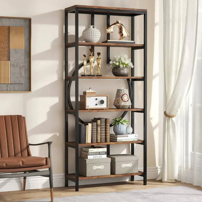 Retro 5-Tier Bookcase & Storage Shelf | Living Room | Luvasmr - Satisfyingly Organised