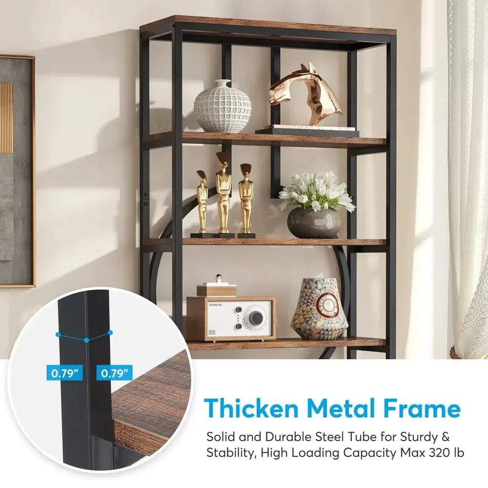 Retro 5-Tier Bookcase & Storage Shelf | Living Room | Luvasmr - Satisfyingly Organised
