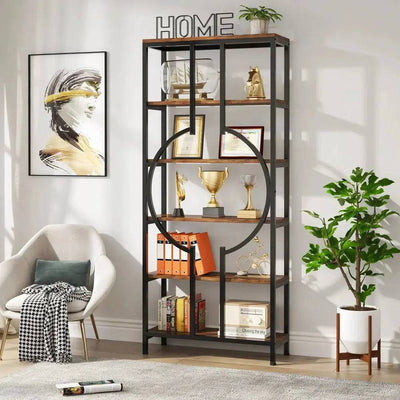 Retro 5-Tier Bookcase & Storage Shelf | Living Room | Luvasmr - Satisfyingly Organised