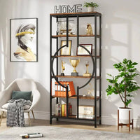 Retro 5-Tier Bookcase & Storage Shelf | Living Room | Luvasmr - Satisfyingly Organised