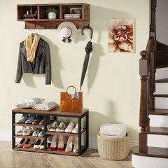 Vintage Wooden Coat Rack with 7 Hooks | Living Room | Luvasmr - Satisfyingly Organised