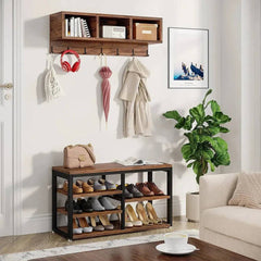 Vintage Wooden Coat Rack with 7 Hooks | Living Room | Luvasmr - Satisfyingly Organised