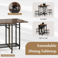 GOFLAME 3 Piece Dining Table Set Extendable Kitchen Table Folding Breakfast Table |  | Luvasmr - Satisfyingly Organised