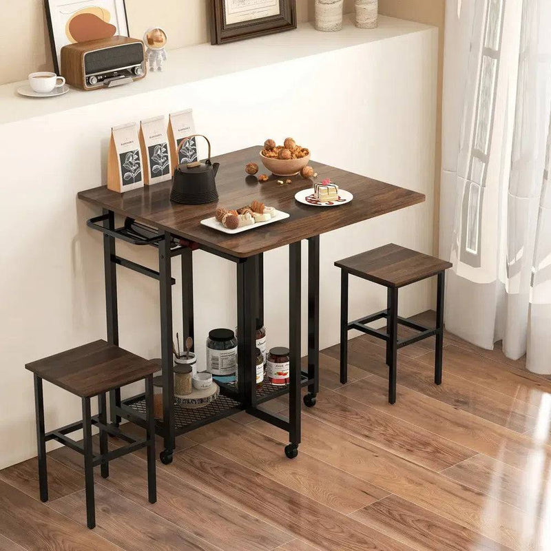 GOFLAME 3 Piece Dining Table Set Extendable Kitchen Table Folding Breakfast Table |  | Luvasmr - Satisfyingly Organised
