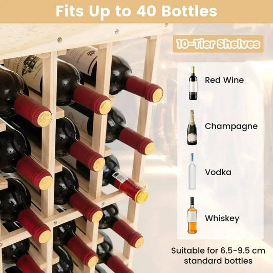 40 Bottles Storage Wine Rack | Living Room | Luvasmr - Satisfyingly Organised