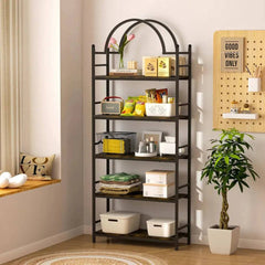 5 Tier Arched Metal Plant Stand & Bookshelf | Living Room | Luvasmr - Satisfyingly Organised