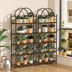 5 Tier Arched Metal Plant Stand & Bookshelf | Living Room | Luvasmr - Satisfyingly Organised
