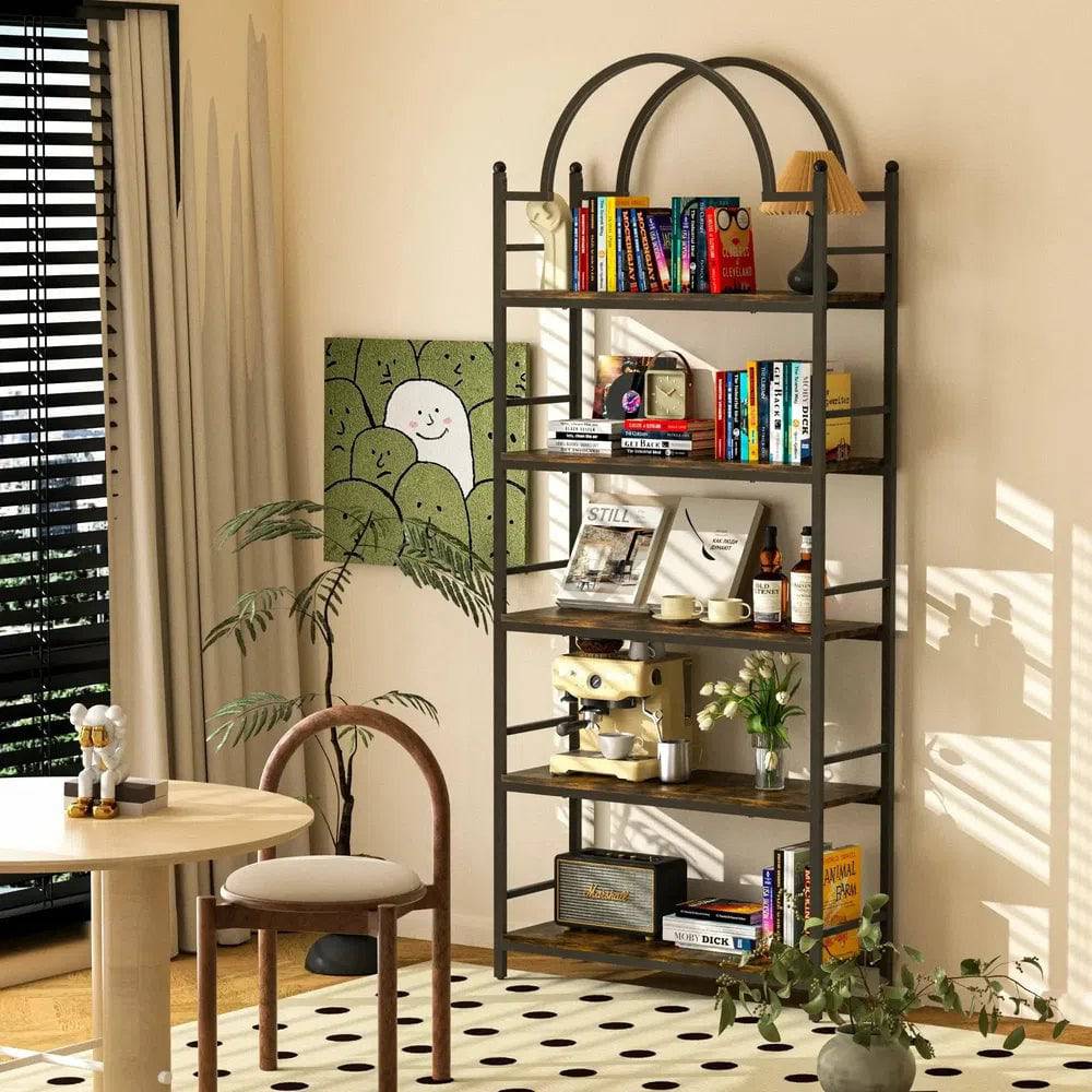 5 Tier Arched Metal Plant Stand & Bookshelf | Living Room | Luvasmr - Satisfyingly Organised