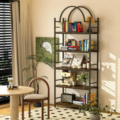 5 Tier Arched Metal Plant Stand & Bookshelf | Living Room | Luvasmr - Satisfyingly Organised