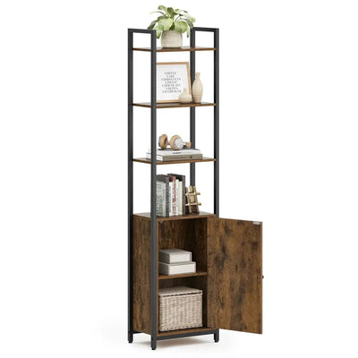 VASAGLE 6-Tier Bookcase, Tall Bookshelf with Door, Metal Frame, Adjustable Shelves, 24 x 40 x 159.5 cm |  | Luvasmr - Satisfyingly Organised