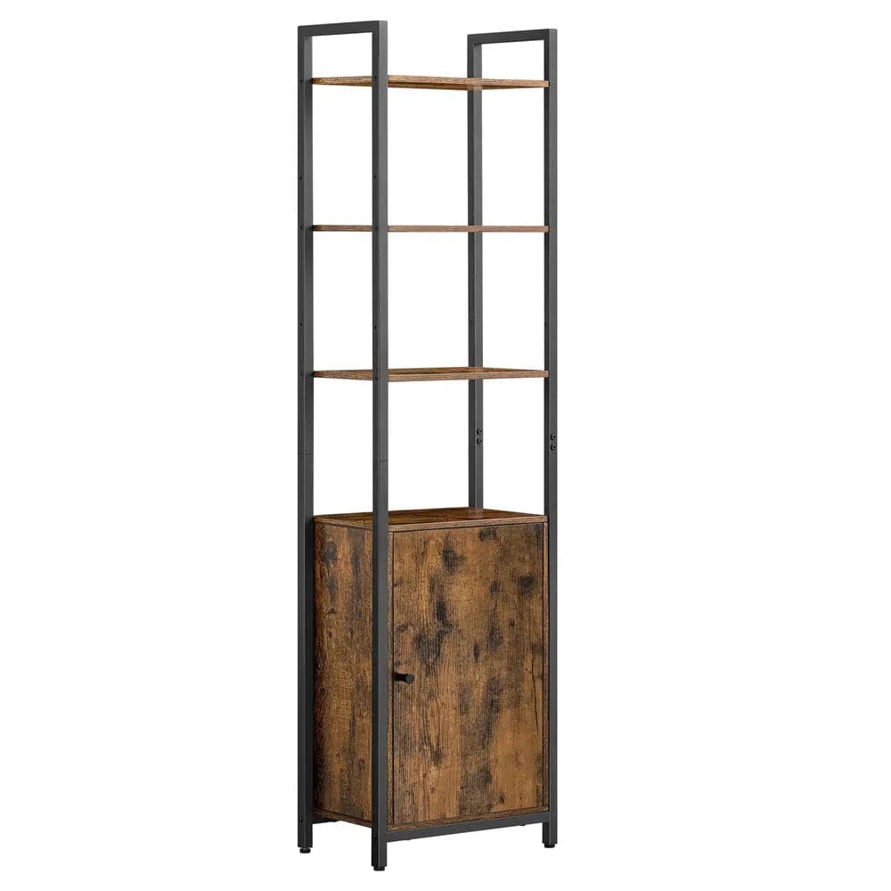 VASAGLE 6-Tier Bookcase, Tall Bookshelf with Door, Metal Frame, Adjustable Shelves, 24 x 40 x 159.5 cm |  | Luvasmr - Satisfyingly Organised