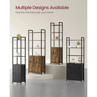VASAGLE 6-Tier Bookcase, Tall Bookshelf with Door, Metal Frame, Adjustable Shelves, 24 x 40 x 159.5 cm |  | Luvasmr - Satisfyingly Organised