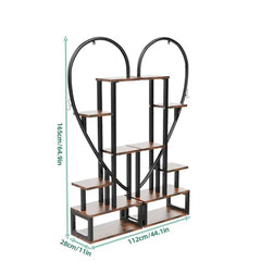 6-Tier Wood and Metal Plant Flower Rack | Living Room | Luvasmr - Satisfyingly Organised
