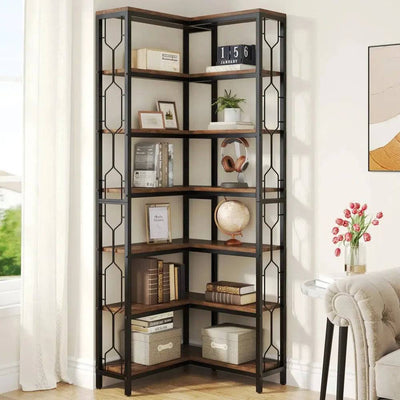 7-Tier Corner Bookcase | Living Room | Luvasmr - Satisfyingly Organised